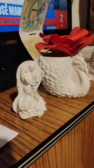 Figuritas de escayola especial san Valentín