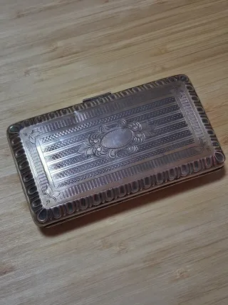 Pitillera Antigua de Plata Grabada