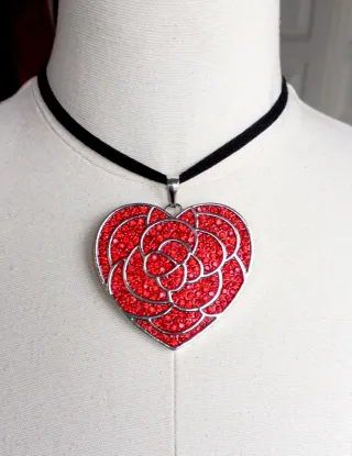 Gargantilla Corazón Grande con brillantes, Nueva