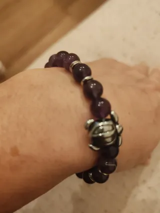 Bracciale ametista con ciondolo tartaruga