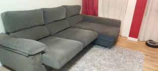 Sofá Cama Gris Tela