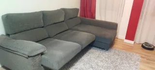 Sofá Cama Gris Tela