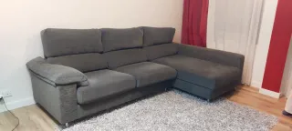 Sofá Cama Gris Tela