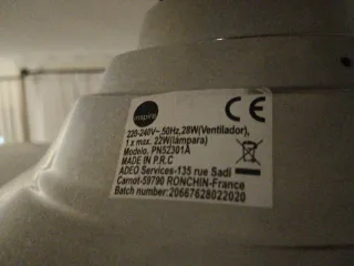 Tulipano per ventilatore da soffitto bianco, marca Inspire