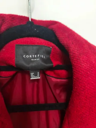 Abrigo Militar Rojo Cortefiel Talla M