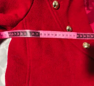 Abrigo Militar Rojo Cortefiel Talla M