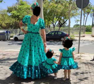 Traje de flamenca niña Talla 1 año