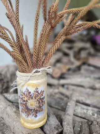 Tarro cristal decorado