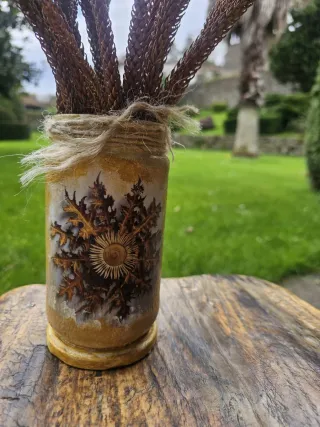 Tarro cristal decorado