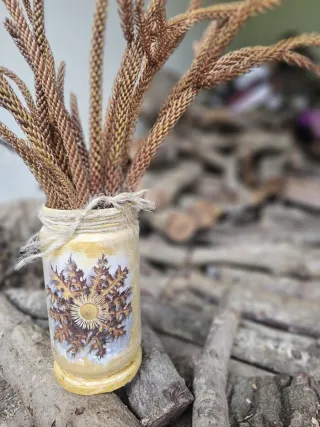 Tarro cristal decorado