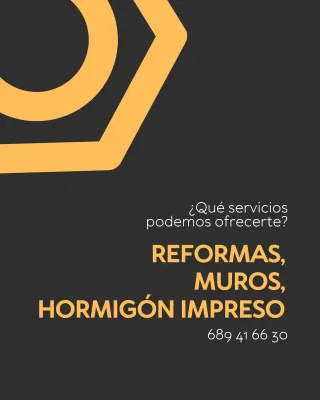 Reformas, muros, cercados y hormigón impreso.