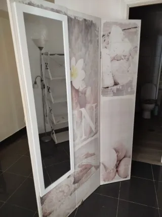 Biombo decorativo con espejo ,grande y alto