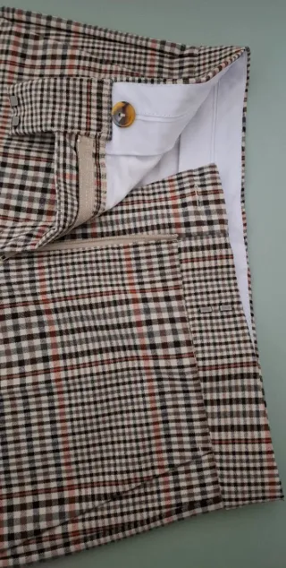 Pantalón Mango cuadros talla 36