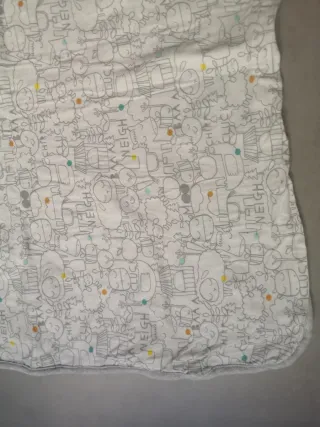 Manta bebé estampada animales granja - 60x64 cm