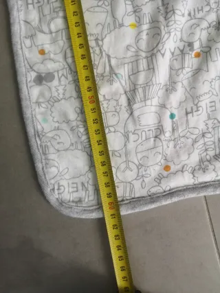 Manta bebé estampada animales granja - 60x64 cm