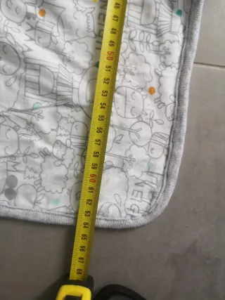 Manta bebé estampada animales granja - 60x64 cm