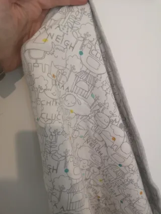 Manta bebé estampada animales granja - 60x64 cm