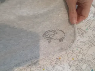 Manta bebé estampada animales granja - 60x64 cm