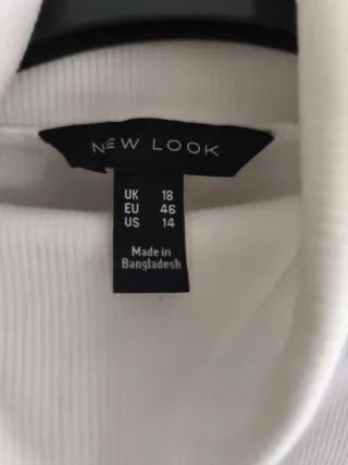 Jersey cuello vuelto New Look blanco Talla XS