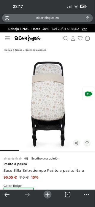 Saco universal Pasito a Pasito carrito