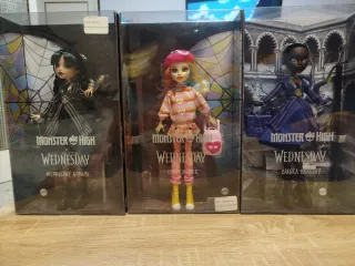 Lote 3 Muñecas Monster High x Wednesday