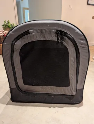 Transportín perro Decathlon gris