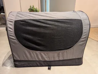 Transportín perro Decathlon gris