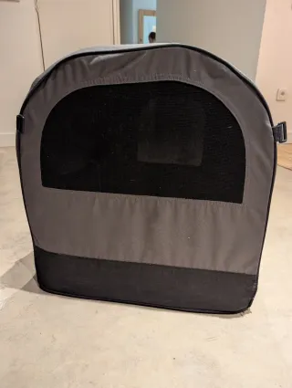 Transportín perro Decathlon gris