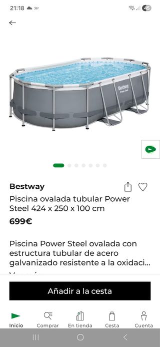 Piscina Bestway Estructura Metal