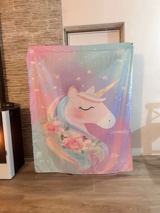 Cortina unicornio infantil Altura 1.65 Dos piezas