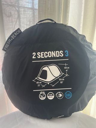 Tienda campaña 2 Seconds 3 personas FRESH&BLACK