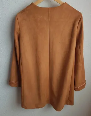 Chaqueta de Ante étnica bordada y con abalorios XL