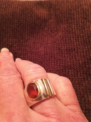 Anillo Plata 925 Oro y Piedra Topacio