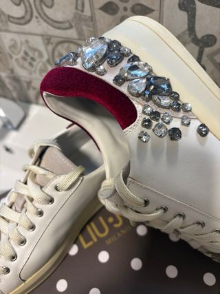 Sneakers Liu Jo bianche con strass