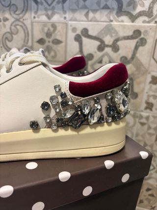 Sneakers Liu Jo bianche con strass