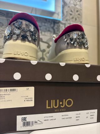 Sneakers Liu Jo bianche con strass