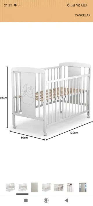 Cuna de bebé blanca