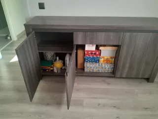 Mueble buffet gris madera