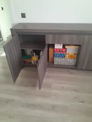 Mueble buffet gris madera