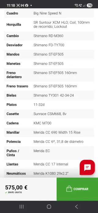 Bicicleta Merida Big Nine 29" blue M *A ESTRENAR*