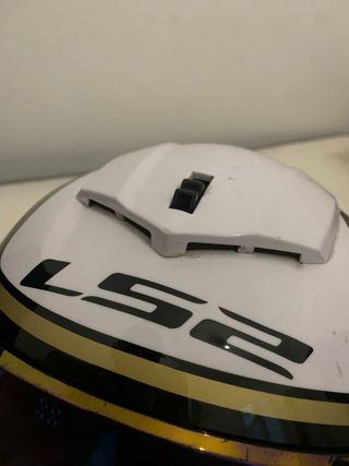 Casco Moto LS2 Negro, Dorado y Blanco talla L