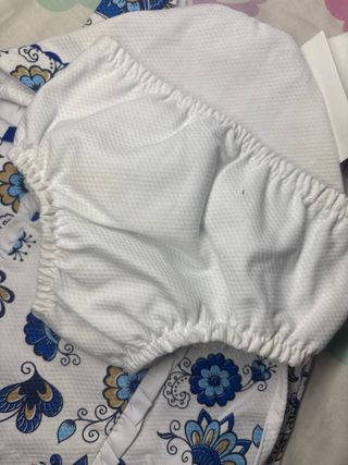 Conjunto bebé vestido y braguita
