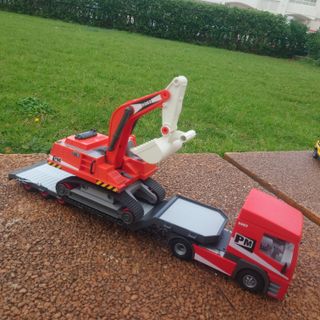 Playmobil Camión Plataforma 5464 + Excavadora 5282