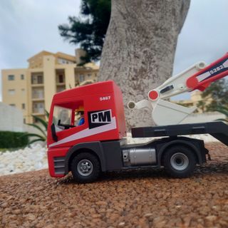 Playmobil Camión Plataforma 5464 + Excavadora 5282