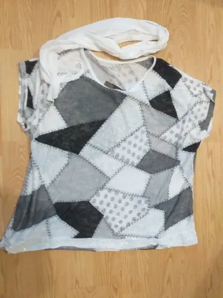 Camiseta de punto patchwork