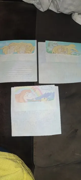 Cartas y sobres con dibujos lote de sirenas