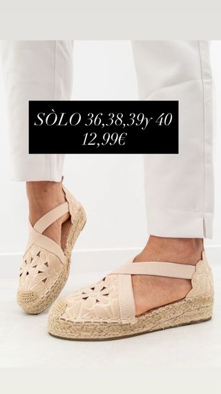 Sandalias esparto cruzadas beige