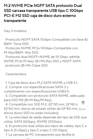 Carcasa M.2 SSD Enclosure