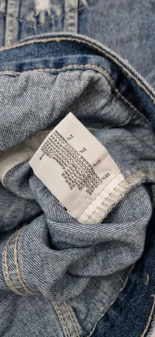 Gilet in jeans lungo donna strappato