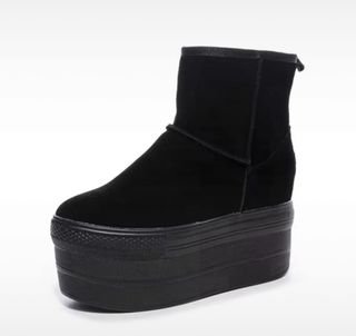 Botas pretas salto plataforma 33